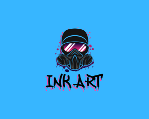 Gas Mask Graffiti  logo design