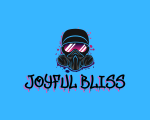 Gas Mask Graffiti  logo design