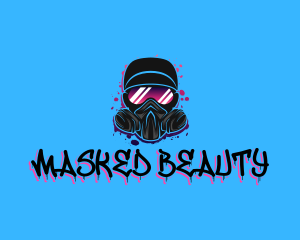 Gas Mask Graffiti  logo design