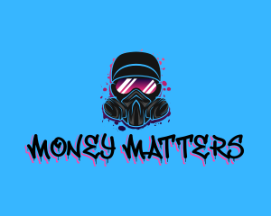 Gas Mask Graffiti  logo design