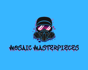 Gas Mask Graffiti  logo design