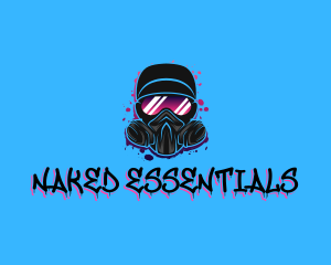 Gas Mask Graffiti  logo design