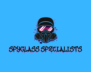 Gas Mask Graffiti  logo design