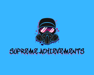 Gas Mask Graffiti  logo design