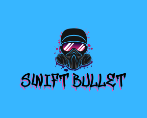 Gas Mask Graffiti  logo design