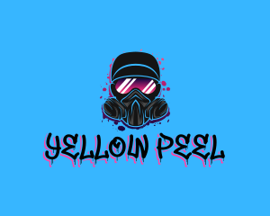 Gas Mask Graffiti  logo design