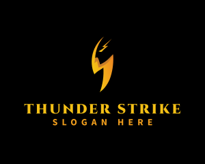 Thunder Head Lightning logo design