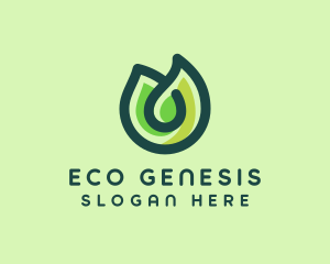 Environmental Nature Leaf logo design