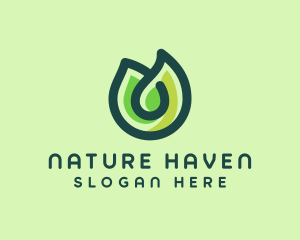 Environmental Nature Leaf logo design