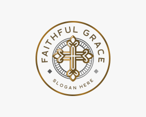 Religious Christian Cross logo design