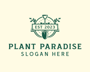 Shovel Plant Garden logo design