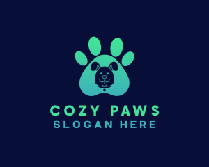 Pet Dog Paw logo design