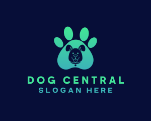 Pet Dog Paw logo design