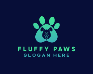 Pet Dog Paw logo design