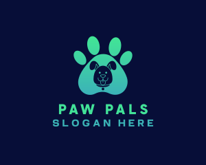 Pet Dog Paw logo design