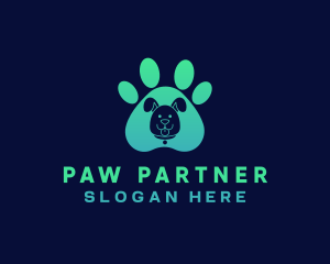 Pet Dog Paw logo design