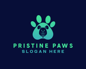 Pet Dog Paw logo design