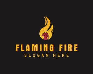 Chicken Flame Grill logo design