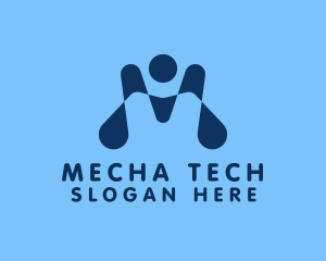 Tech Support Letter M logo design