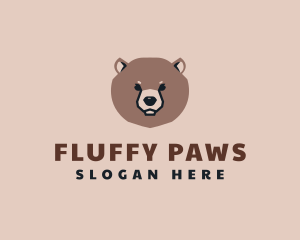 Cute Bear Face logo design