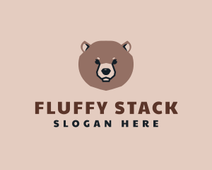 Cute Bear Face logo design