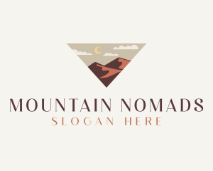 Triangle Desert Mountain logo design