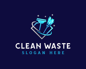 Housekeeping Cleaning Tools logo design