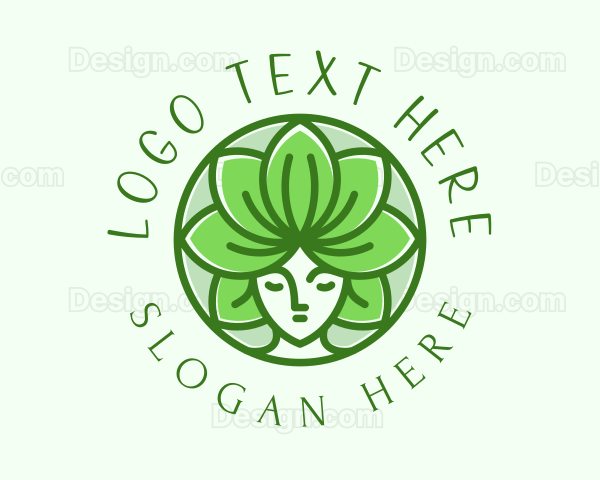 Green Lotus Goddess Logo