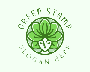 Green Lotus Goddess logo design