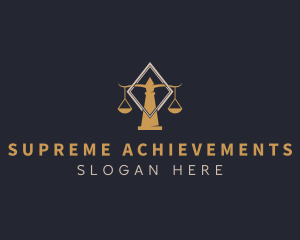 Supreme Law Scale  logo design