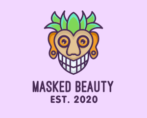 Tiki Polynesian Mask logo design