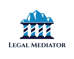 Law Mountain Pillars logo design