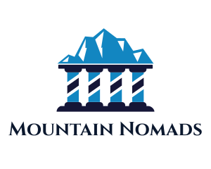 Law Mountain Pillars logo design