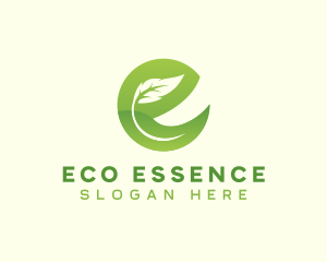 Eco Natural Bio Letter E logo