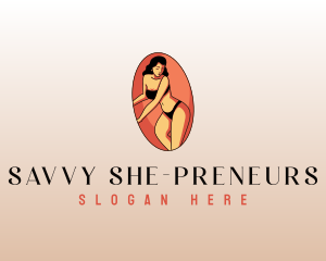 Sexy Pinup Woman Logo