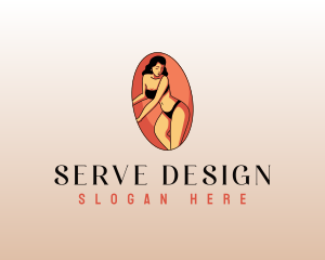 Sexy Pinup Woman Logo