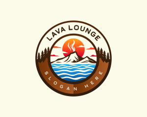 Lava Lake Hotspring logo design