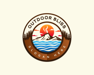 Lava Lake Hotspring logo design