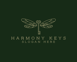 Dragonfly Key Wing logo design