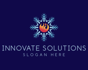 Snowflake Fire Air Logo