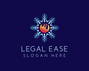 Snowflake Fire Air Logo