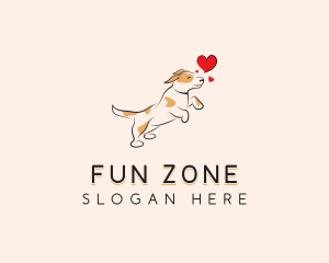 Happy Heart Dog logo design