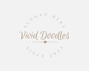 Round Cursive Business logo design