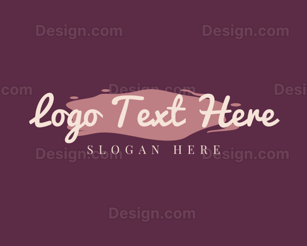 Lifestyle Brush Stroke Wordmark Logo