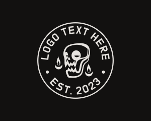 Skull Tattoo Seal logo design