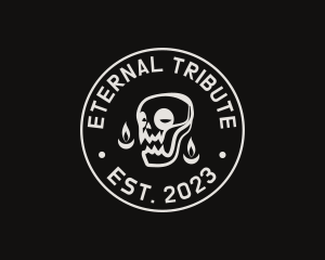 Skull Tattoo Seal logo design