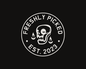 Skull Tattoo Seal logo design