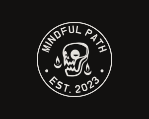 Skull Tattoo Seal logo design