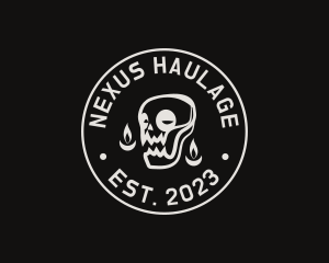 Skull Tattoo Seal logo design