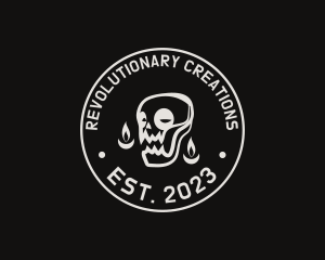 Skull Tattoo Seal logo design